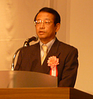 大阪三重県人会 村田会長から来賓祝辞をいただきました