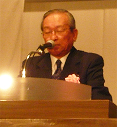 兵庫三重県人会 松田会長から来賓祝辞をいただきました