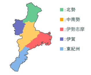三重県地域別地図